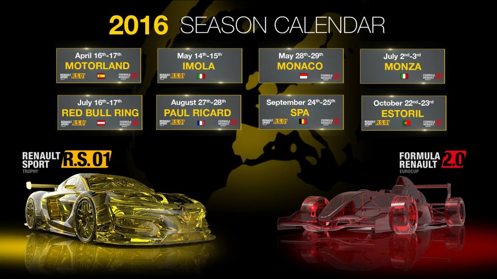 Calendrier EUROCUP FORMULA RENAULT 2.0 avec RenaultSport