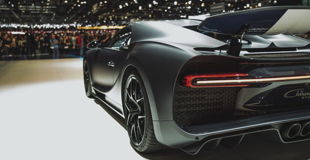 Bugatti chiron noire modèle sport